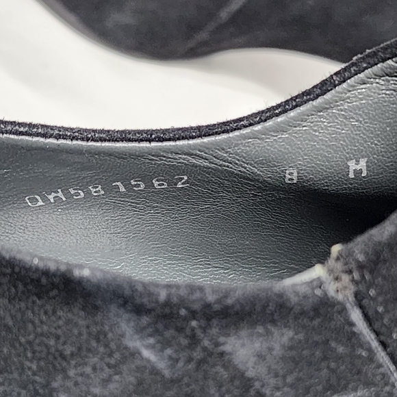 Stuart Weitzman Black Suede Heeled Booties 8M - Picture 13 of 13